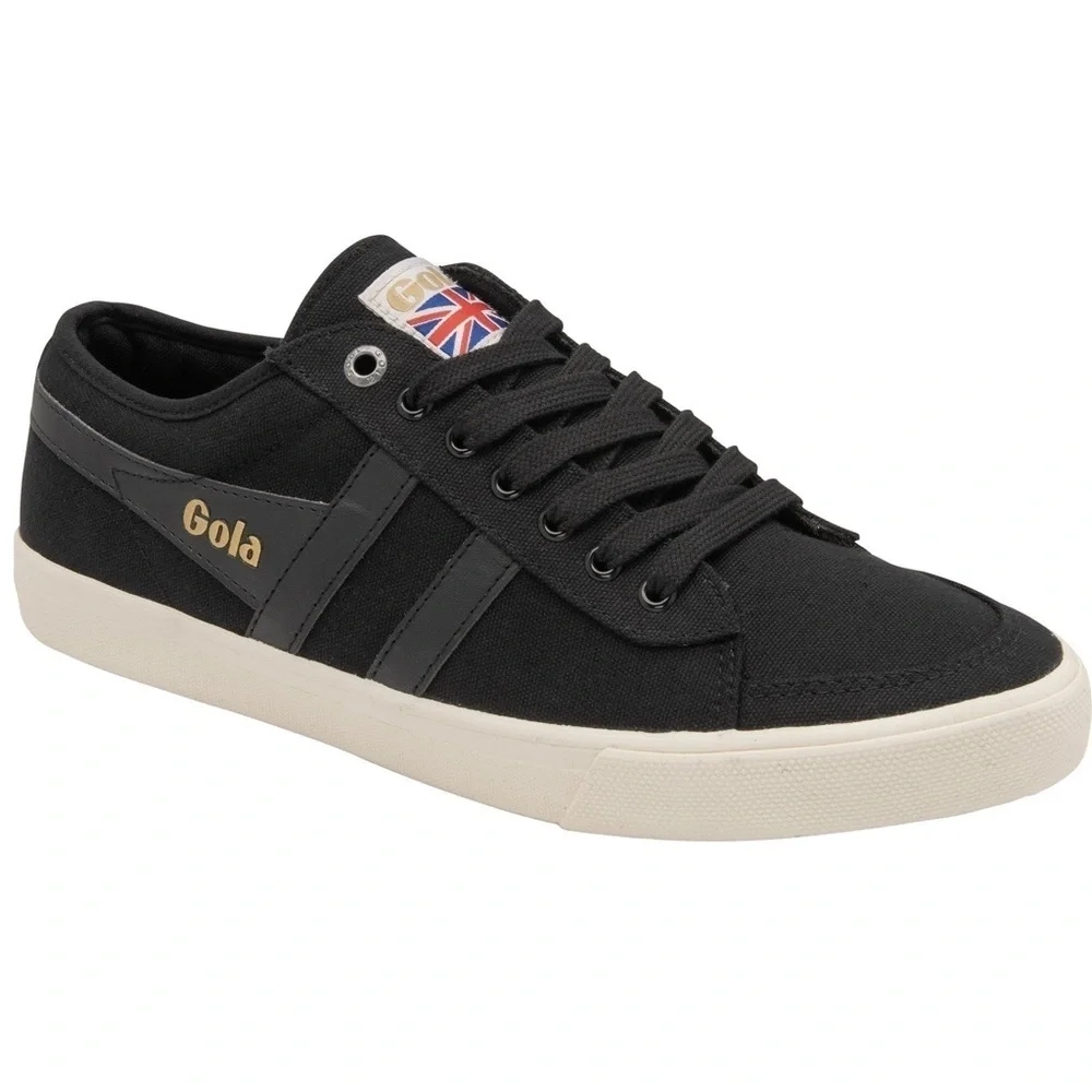 Gola Classics Men's Comet Plimsoll Sneakers Black/Black/Off White Vegan 10